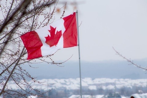 flag-canada-red-white-canadian-winter