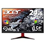 Acer ゲーミングディスプレイ Nitro VG252QXbmiipx 24.5型ワイド IPS 非光沢 フルHD 0.5ms(GTG) 240Hz HDMI DisplayHDR 400 G-SYNC Compatible フリッカーレス