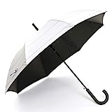 ［a.s.s.a］日傘 メンズ 長傘 大きい 晴雨兼用 男性用 遮熱効果 熱中症対策 遮光 100% UVカット グラスファイバー ワンタッチ ジャンプ傘 FJ (FJ280/アイボリー)