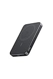Anker MagGo Power Bank (10000mAh, Slim) Qi2認証 ワイヤレス充電 最大出力15W MagSafe対応 マグネット式ワイヤレス充電対応 コンパクト 薄型 小型 iPhone 16 / 15 / 14 / 13 / 12 シリーズ専用 (ブラック)