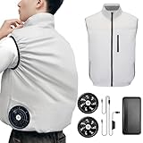 [ZHICHUAN] 空調作業服【2025革新 超軽量 · 薄型】ベスト 5段階風量調節 20000mAh大容量バッテリー 付き 体感-16℃ 冷却服 大風量 UVカット 男女兼用 熱中症対策